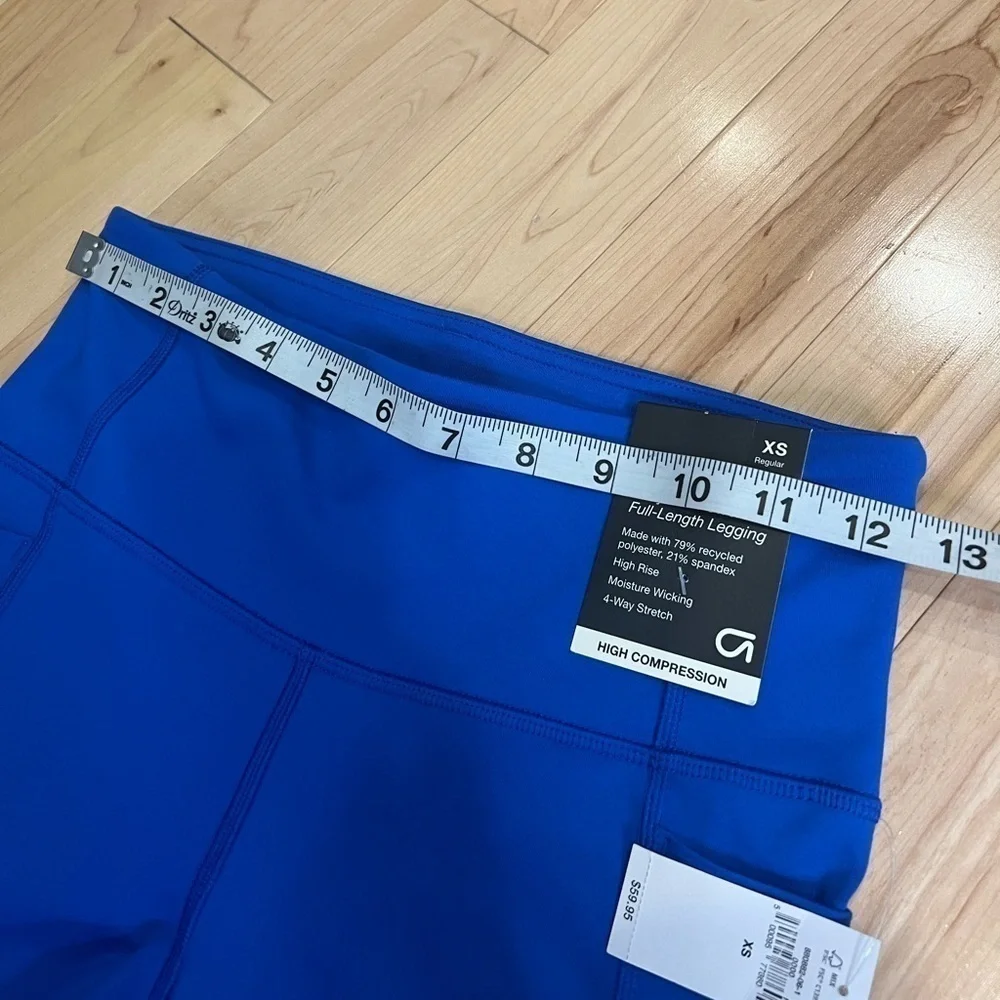 NWT Gap GapFit blue recycled power full length high compression blue leggings XS - Picture 8 of 12
